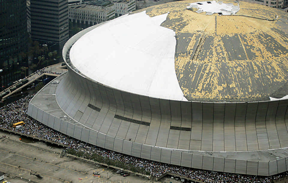 Superdome roof after Katrina