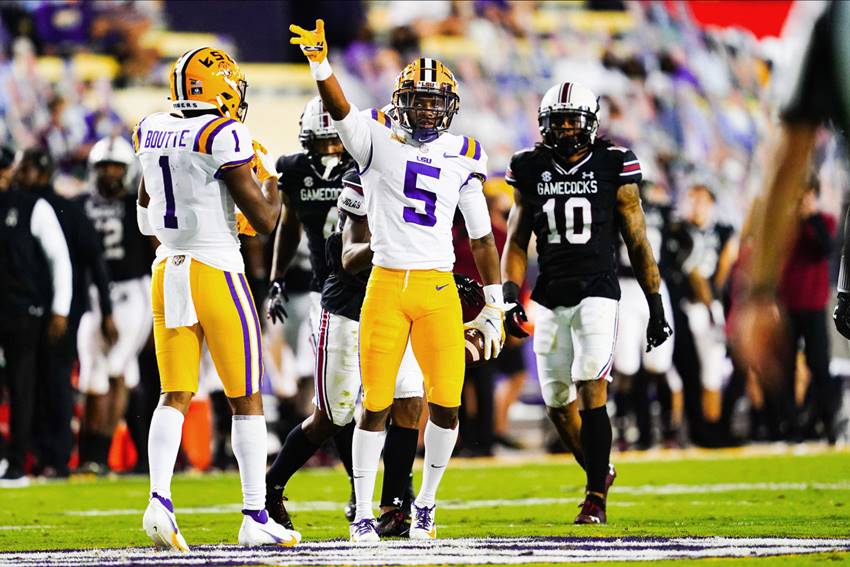 LSU WRs Kayshon Boutte and Koy Moore