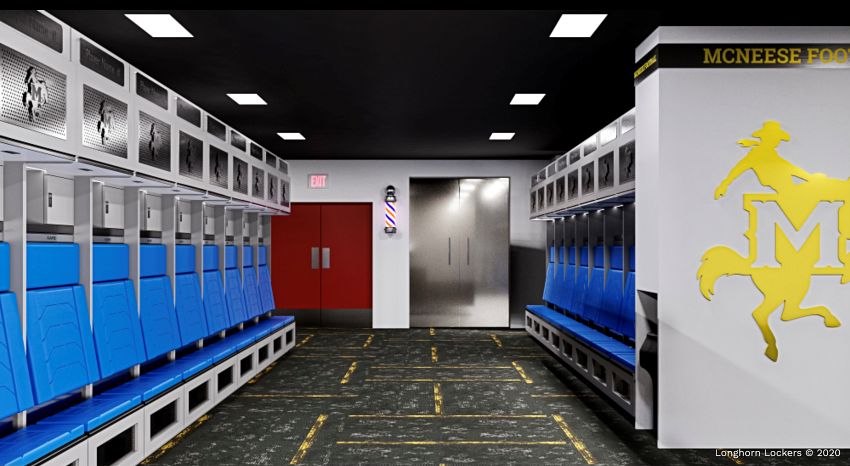 McNeese locker room render