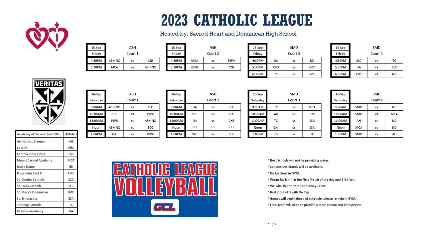 Catholic League Volleyball Tournament 2023
