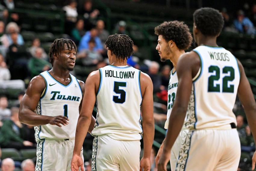 Tulane men's basketball home: Sion James, Collin Holloway, Percy Daniels, Asher Woods
